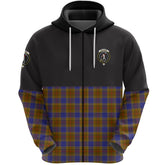 Balfour Modern Clan Half Of Tartan Zipper Hoodie